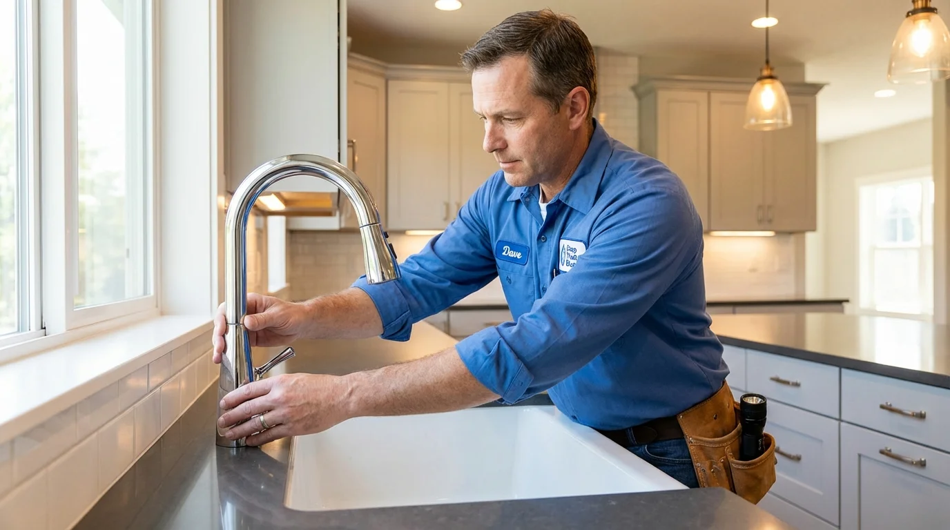 Kitchen faucet installation by Johns Plumbing LLC in Kirkland